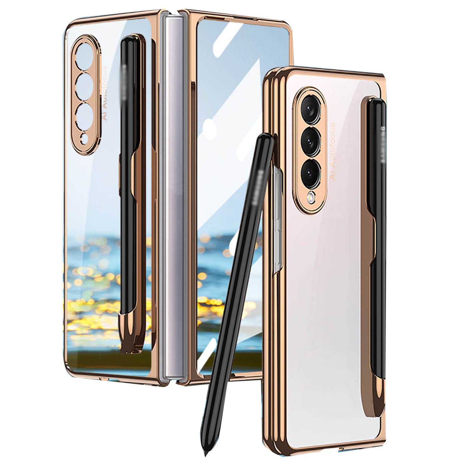 Samsung Galaxy Z Fold 3 512GB+ ケース+Sペン Exquisite Samsung Z Fold 3 Case with S Pen Holder – wowacase